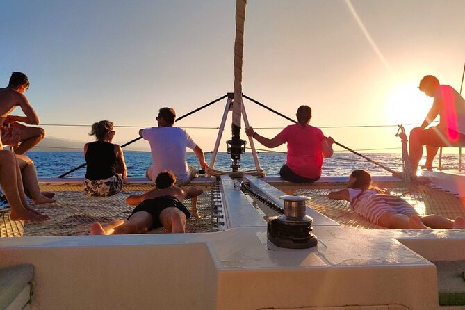Ayia Napa: Sunset Catamaran Cruise with Lunch & Open Bar - Sunset on the Return to Ayia Napa