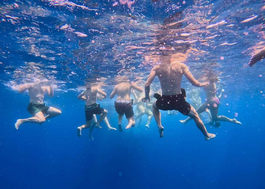 Larnaca: Glass-Bottom Boat Cruise with Fishing and BBQ Lunch - Swimming and snorkeling in the Mediterranean