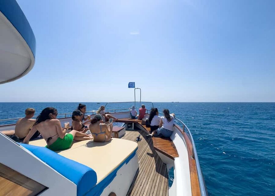 Larnaca: Glass-Bottom Boat Cruise with Fishing and BBQ Lunch - The Doremi boat and the day’s atmosphere