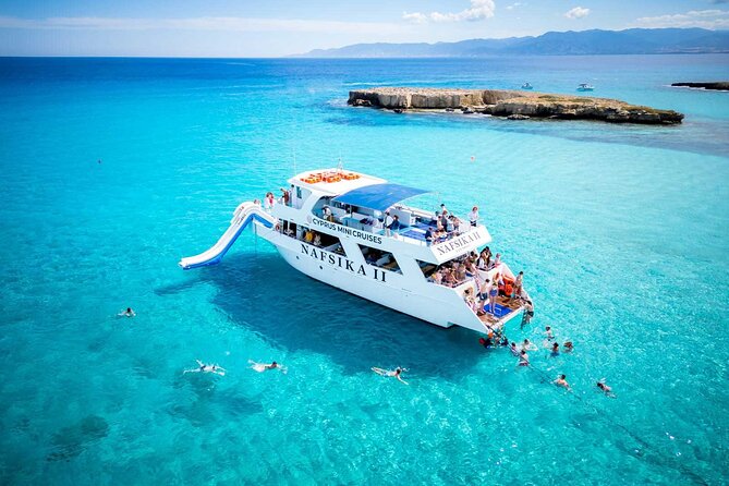 Nafsika II Half Day Cruise Swimming to blue lagoon water slide - What makes the Blue Lagoon stop special