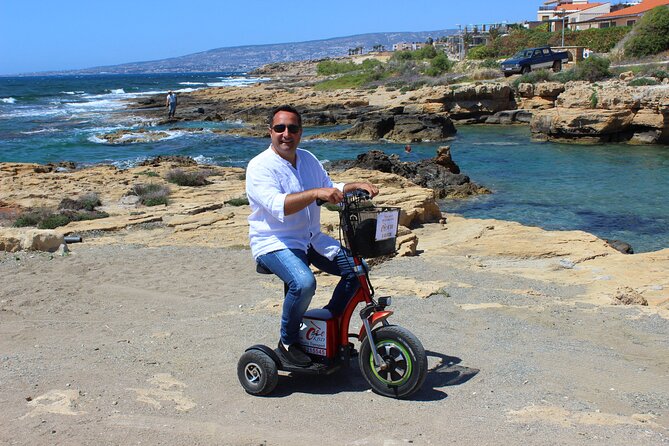 Paphos Electric Scooter Rental - Following the coastal path